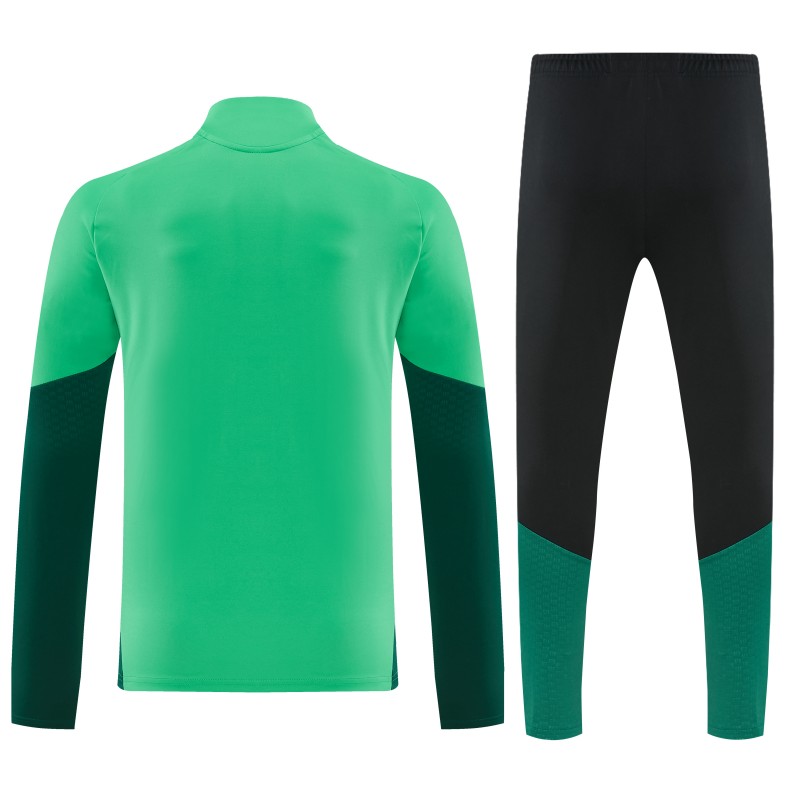 26/27  Mexico Green Half Zipper Jacket Tracksuit  + Long Pants
