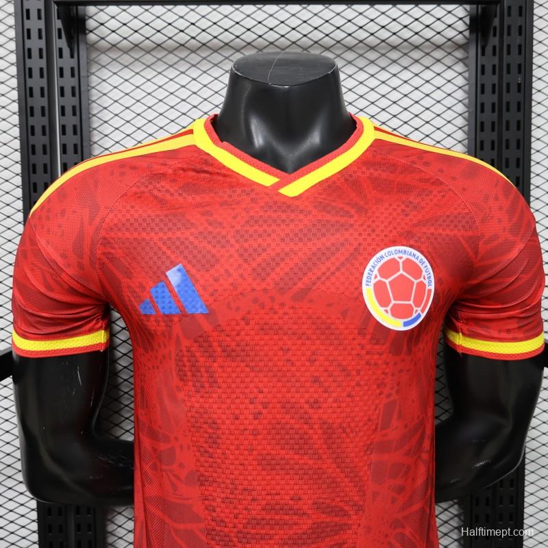 Player Version 2026 Colombia Red & Yellow Away Jersey