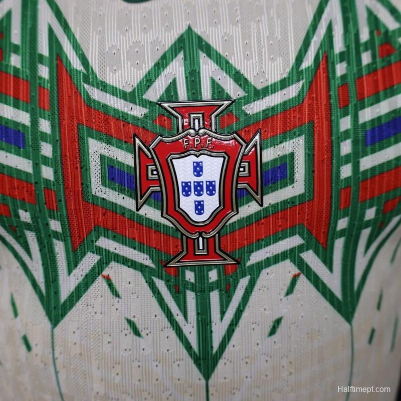 Player Version 2026 Portugal Cream with Geometric Tribal Pattern Special Edition  Jersey