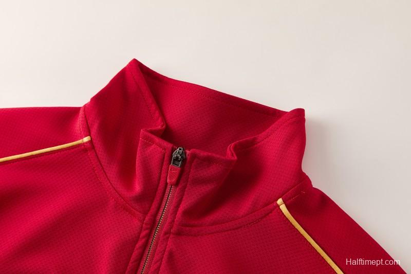 2026 Nike Red Full Zipper Jacket + Long Pants