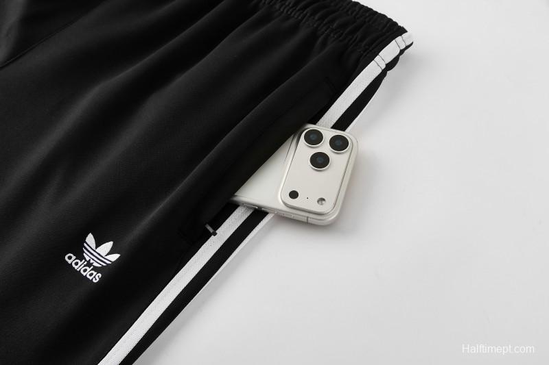 2026 Adidas Black Full Zipper Jacket + Long Pants