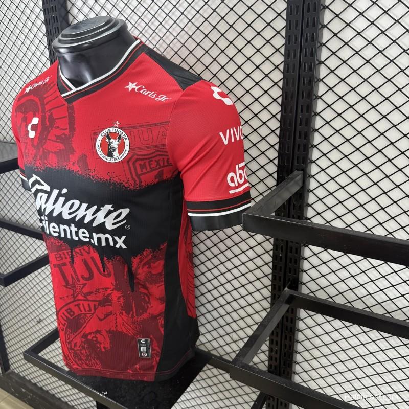 Player Version 25/26 Club Tijuana Red & Black home Jersey