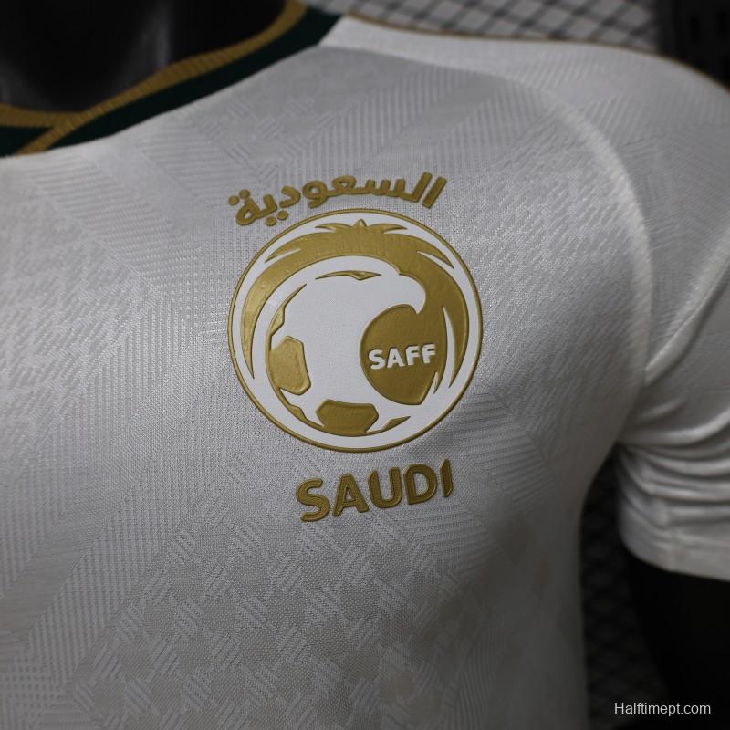 Player Version 26/27 Saudi Arabia  White & Gold Home Jersey