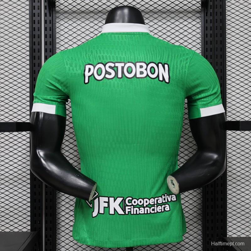 Player Version 26/27 Atlético Nacional Green & White with Vertical Stripe Home Jersey