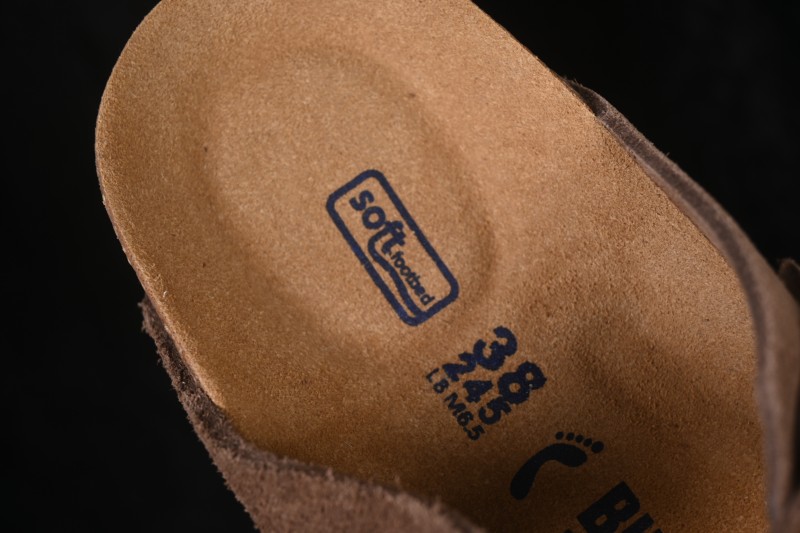 Birkenstock Sheepskin-Lined Suede Sandals with Cushioned Soft Cork Midsole - 1009527