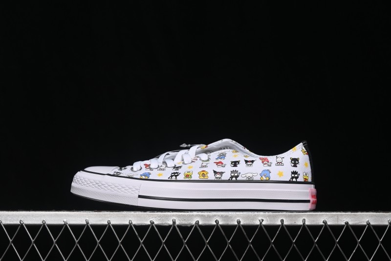 Converse ×Hello Kitty and Friends Picnic Chuck Taylor All Star Hi Low-Top Casual Skate Shoes - A17700C