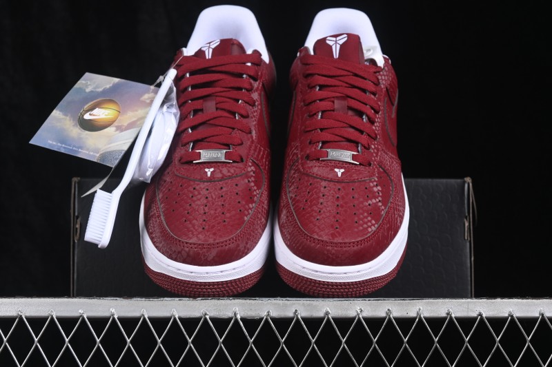 Nike Air Force 1 '07 Low Kobe Casual Sneakers with Full-Length Air Cushion - IB0018-600
