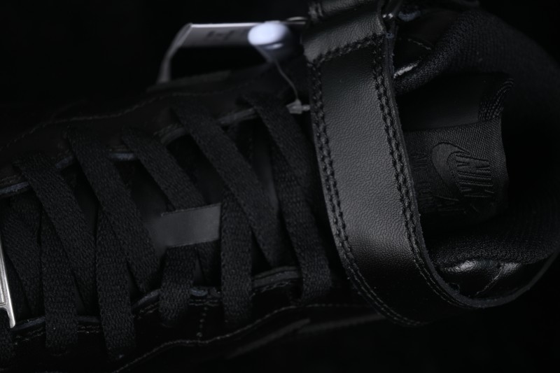 Nike Air Force 1 '07 Mid Black Casual Basketball Shoes with Leather Upper - CW2289-001
