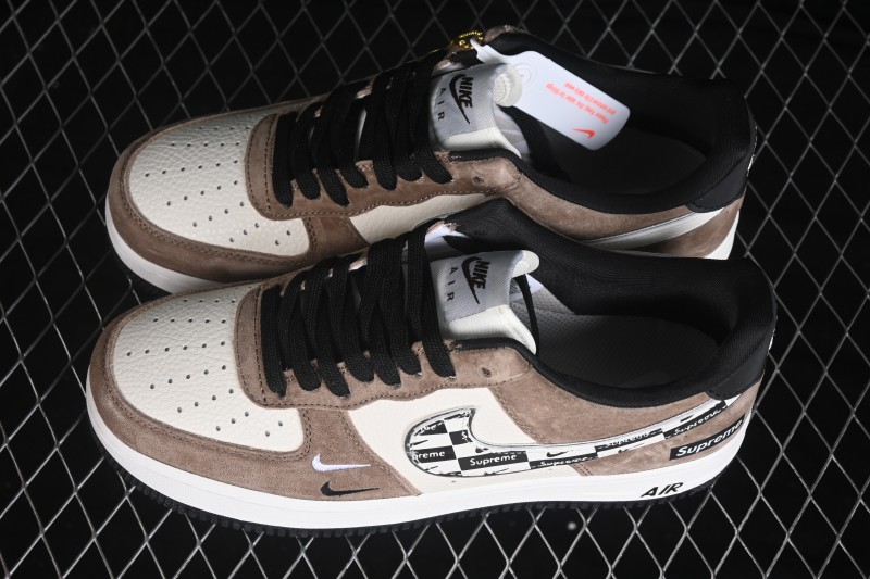 Nike Air Force 1 '07 Low Collaboration Skateboarding Shoes with Full-Length Air Cushion - WY0655-101