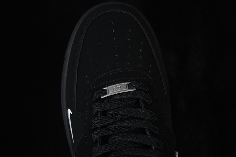 Nike Air Force 1 '07 Low Black Suede Warrior Casual Sneakers with Full-Length Air Cushion - NH0601-547