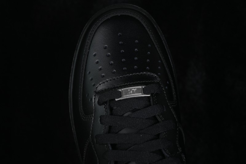 Nike Air Force 1 '07 Mid Black Casual Basketball Shoes with Leather Upper - CW2289-001