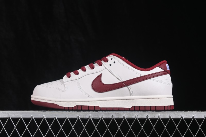 Nike SB Dunk Low White Red Skateboarding Shoes - HF5441-008