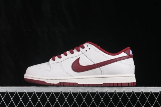 Nike SB Dunk Low White Red Skateboarding Shoes - HF5441-008