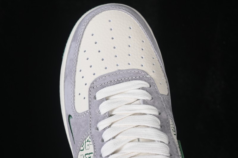 Nike Air Force 1 '07 Low Casual Sneakers with Green-Grey All-Over Print - DW8806-002