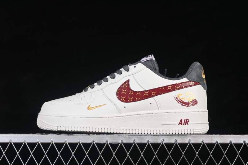 Nike Air Force 1 '07 Low Chinese New Year Edition Running Shoes with Premium Leather and Gold Accents - NH0601-507