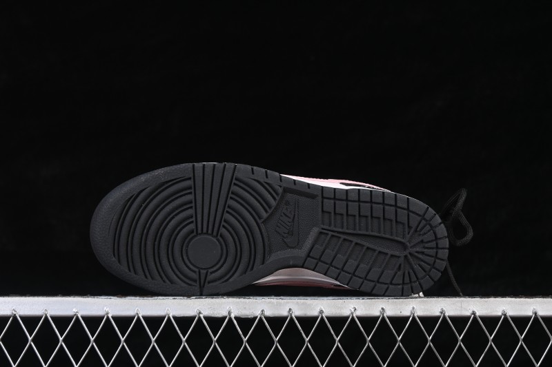 Nike SB Dunk Low Raspberry Black Pink Deconstructed Strap Casual Skateboarding Shoes - BP1120-059