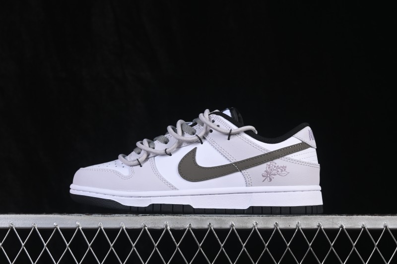 Nike SB Dunk Low Black Grey Lacing Low-Top Skateboarding Shoes - CW1590-100