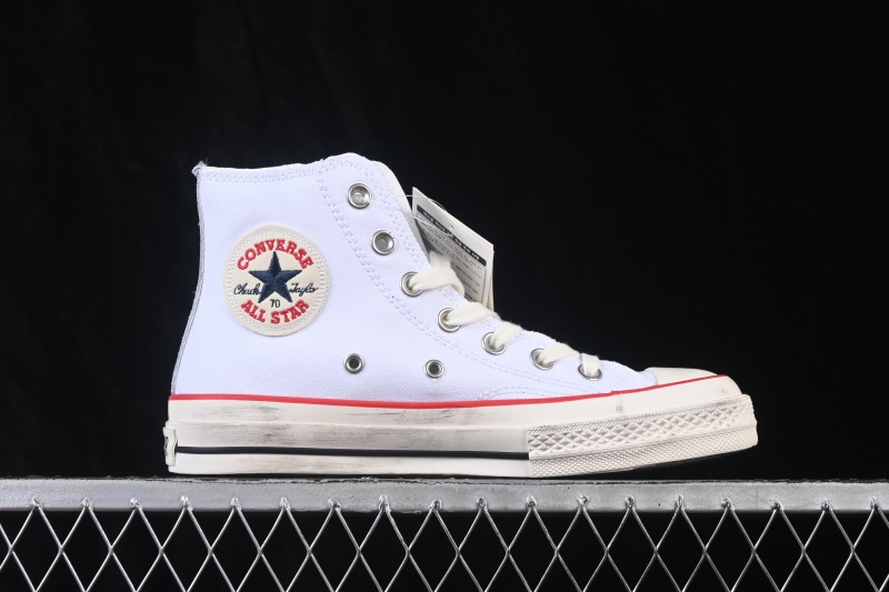 Converse Chuck 70 High-Top Canvas Sneakers with Suede Star Accent - A19149C