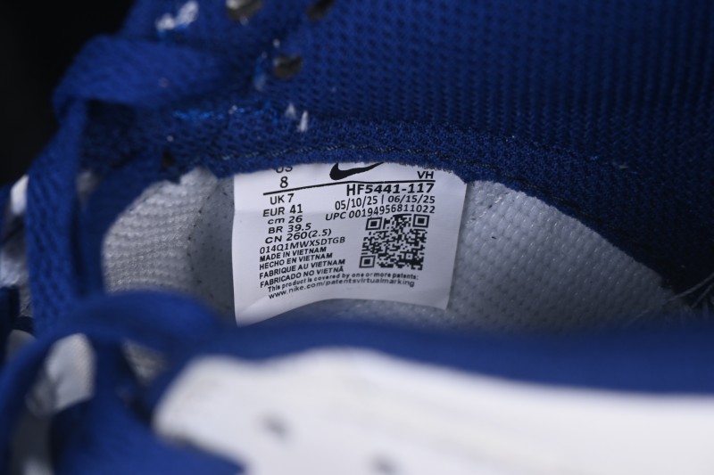 Nike SB Dunk Low White Blue Skateboarding Shoes - HF5441-117