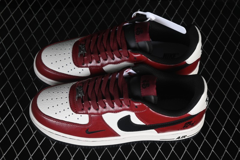 Nike Air Force 1 '07 Low Lunar New Year Edition Basketball Sneakers with Premium Leather Upper - HF3148-102