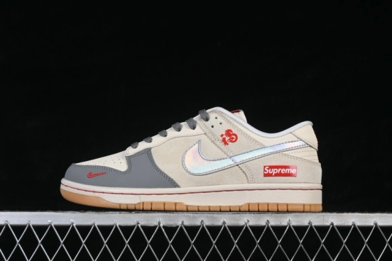Nike SB Dunk Low Year of the Horse Limited Edition Beige Grey Silver Laser Low-Top Skateboarding Shoes - NH0601-482