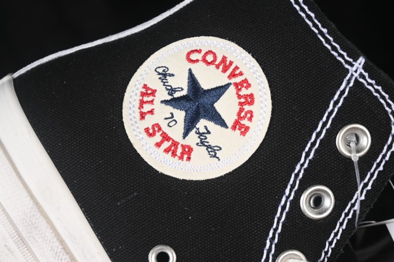 Converse Chuck 70 High-Top Canvas Sneakers with Suede Star Accent and Washed Denim Construction - A19147C