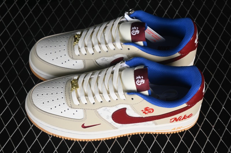 Nike Air Force 1 '07 Low Year of the Horse Limited Edition Cloud White Sneakers with Premium Leather and Classic Silhouette - NH0601-519