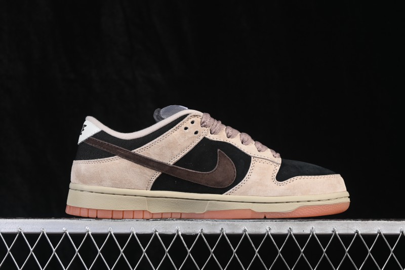 Nike SB Dunk Low Khaki Black Grey Premium Skateboarding Shoes - HJ0367-200