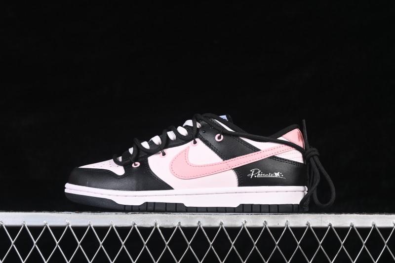 Nike SB Dunk Low Raspberry Black Pink Deconstructed Strap Casual Skateboarding Shoes - BP1120-059