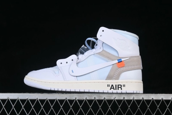 Off-White x Air Jordan 1 Retro High Top Basketball Shoes White - AA3834-100