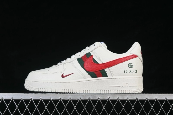 Nike Air Force 1 '07 Low Gucci Collaboration White/Red/Green Casual Sneakers - XY9025-015