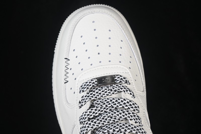 Nike Air Force 1 '07 Low Black and White Contrast Retro Basketball Sneakers - MM3399-817