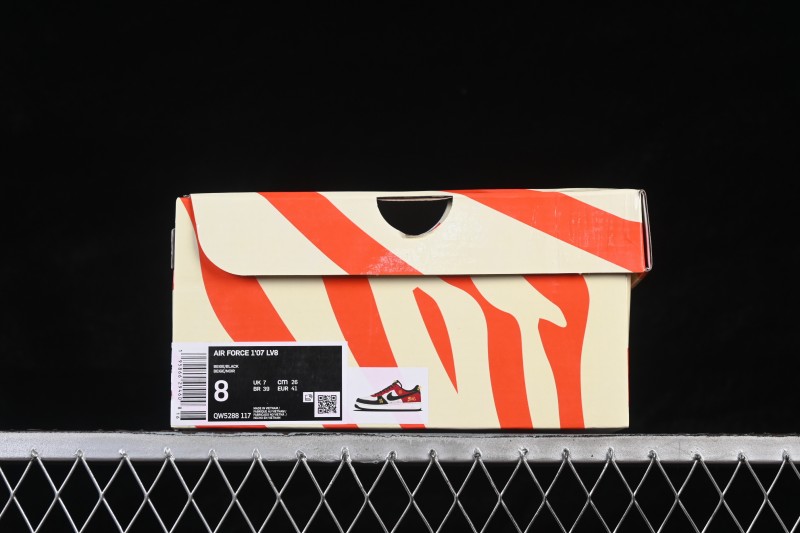Nike Air Force 1 '07 Low Red Black Gold Three-Color Casual Low-Top Sneakers - QW5288-117