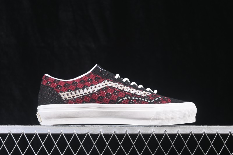 Vans Old Skool 36 Knit High-End Low-Top Casual Skate Shoes with Breathable Knitted Upper - VN000EFKBRD