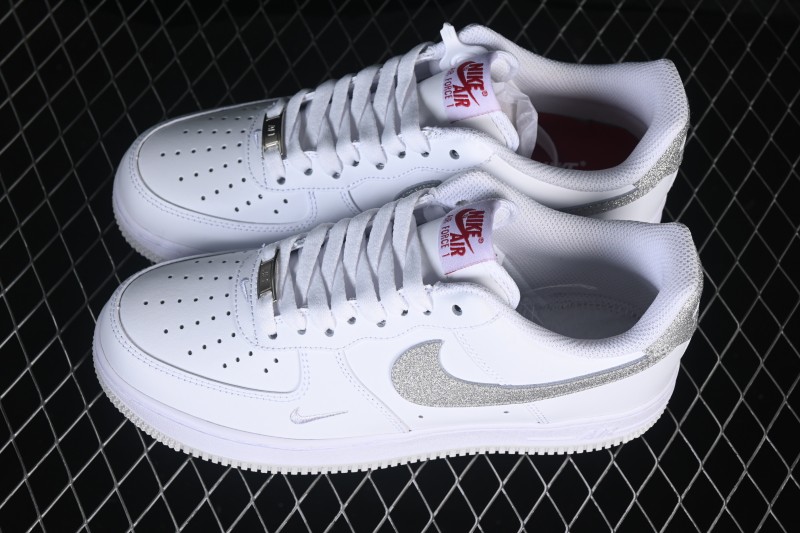Nike Air Force 1 '07 Low Sequined Swoosh Casual Sneakers - ZH0316-156