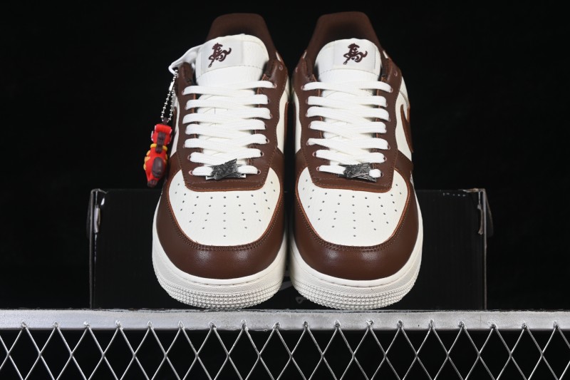 Nike Air Force 1 '07 Low Chinese New Year Year of the Horse Edition Brown Cream White Low-Top Casual Sneakers - XY9025-008