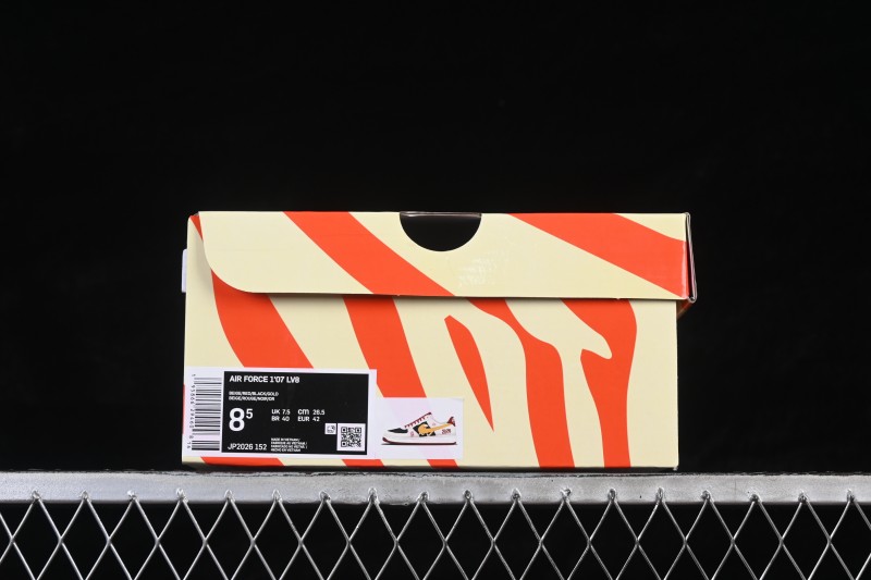 Nike Air Force 1 '07 Low Casual Sneakers with Wine Red Contrast Design - JP2026-152