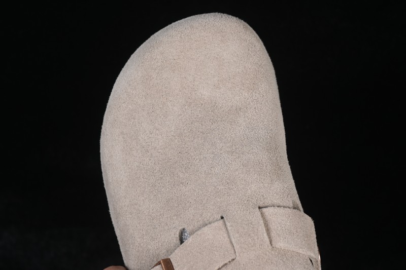 Birkenstock Grey Suede Sheepskin Lined Sandals with Soft Footbed