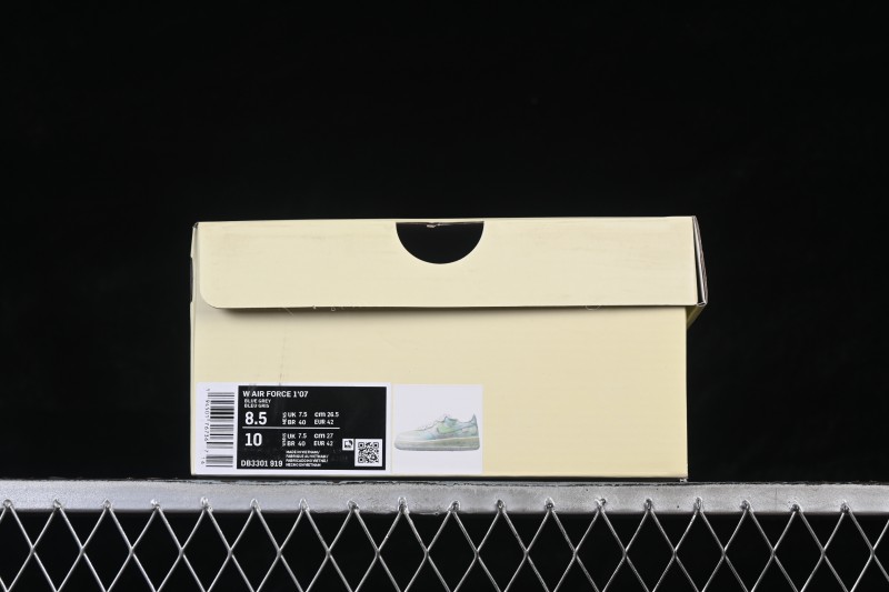 Nike Air Force 1 '07 Low Hand-Painted Graffiti Mint Haze Casual Sneakers - DB3301-919