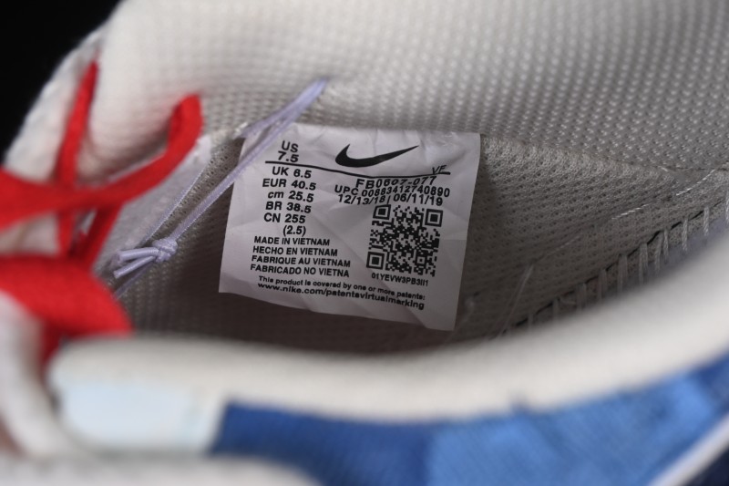 Nike Air Force 1 '07 Low Hand-Drawn Sneakers with Indigo-Dyed Denim and Leather Upper - FB0607-707