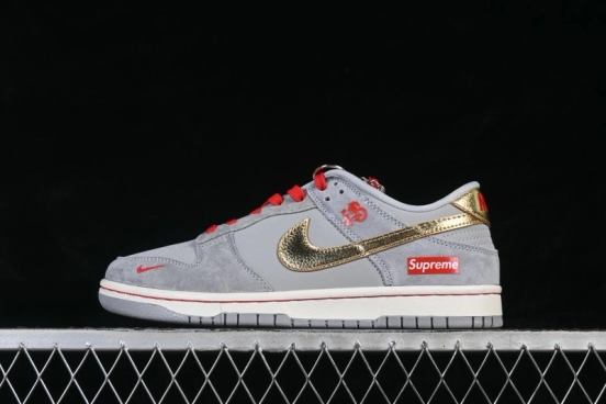 Nike SB Dunk Low Year of the Horse Limited Edition Basketball Shoes with Premium Grey and Gold Accents - NH0601-485