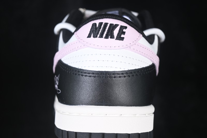 Nike SB Dunk Low Black Pink Strap Low-Top Skateboarding Shoes - CW1590-100