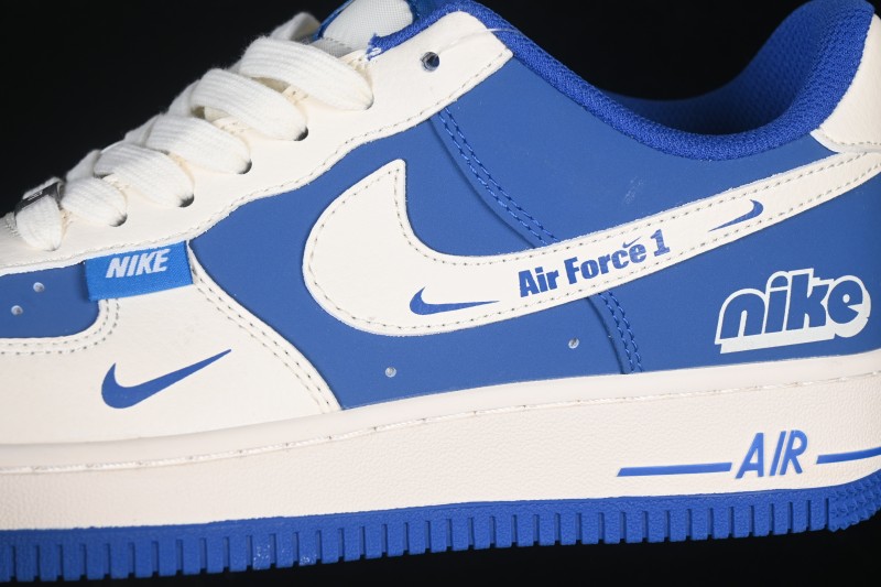 Nike Air Force 1 '07 Low Skateboarding Shoes with White and Blue Colorway - XD9314-612