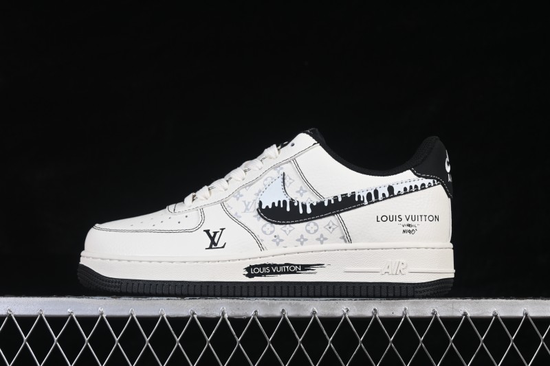 Nike Air Force 1 '07 Low Classic White and Black Casual Sneakers - KG6699-F31
