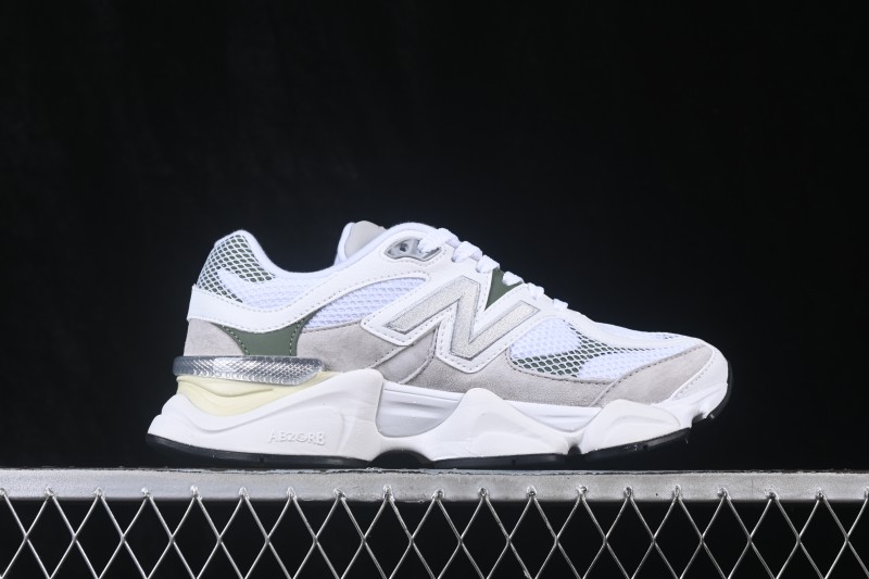 New Balance 9060 Retro Running Shoes with ABZORB Cushioning and Mesh Suede Upper - U906089D