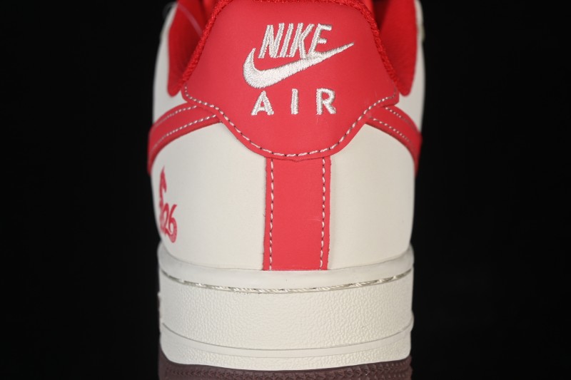 Nike Air Force 1 '07 Low Year of the Horse Brown Red Casual Skateboarding Shoes with Full-Length Air Cushion - XD0028-003