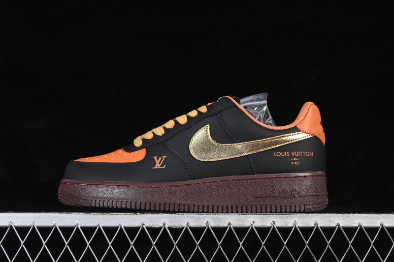 Nike Air Force 1 '07 Low Year of the Horse Limited Edition Black and Gold Casual Sneakers - FV3694-101