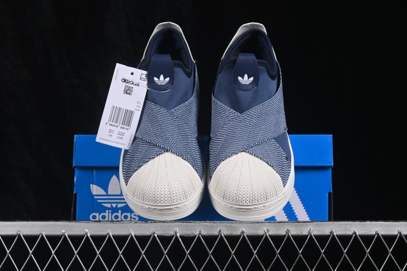 Adidas Originals Superstar Shell-Toe Lace-Up Casual Skate Shoes - KZ7554