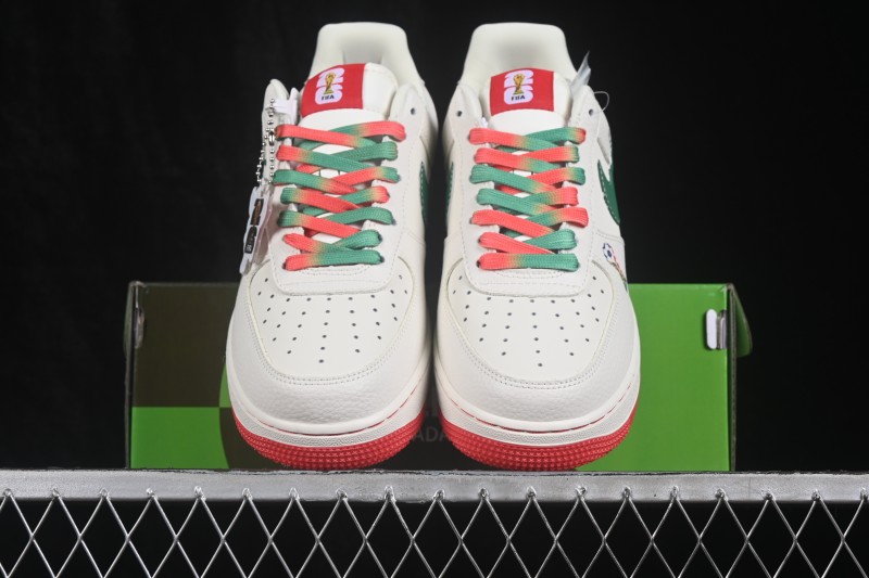 Nike Air Force 1 '07 Low Football Theme Casual Sneakers with Full-Length Air Cushion - DW8806-025