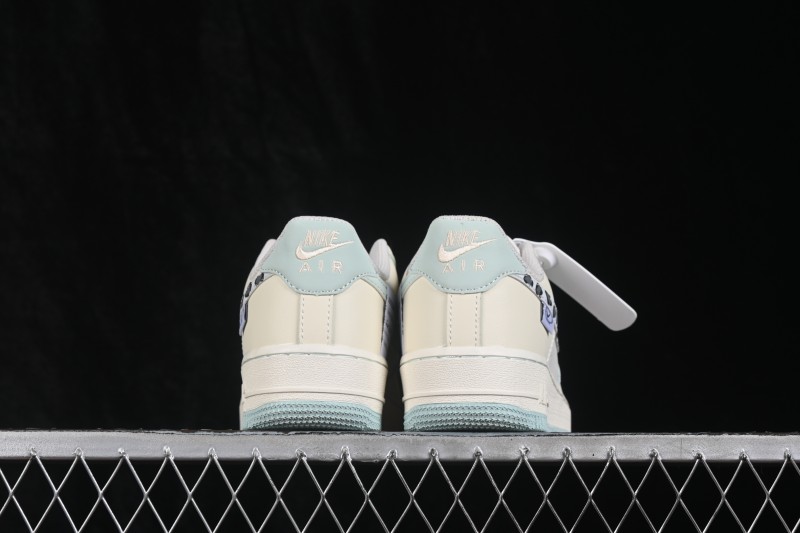 Nike Air Force 1 '07 Low Green Grape Leopard Pop Hand-Painted Graffiti Casual Sneakers - FB1839-112